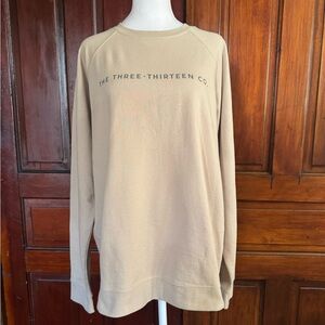 The Three Thirteen Co Tan Crewneck Sweatshirt Size XL